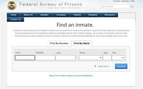 Federal bureau of prisons inmate locator.  Potential visitor completes al...