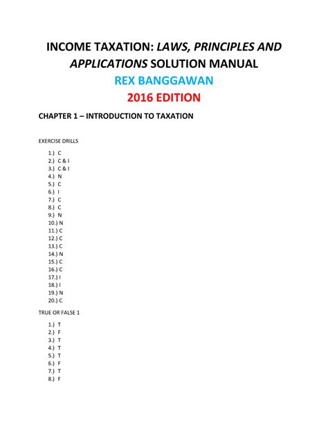 Federal income taxation solution manual chapter 10. - Fundamentals of power electronics 0412085410 solution manual.