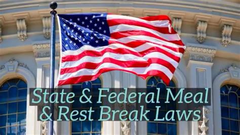 Federal lunch break laws. Sep 8, 2023 ... Employees are also entitled to a break of 10 minutes or more for every four hours worked (or major part of four hours, defined as two hours and ... 