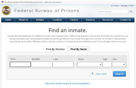 Federal offender locator.  Please note, only the Massachusetts Department of...