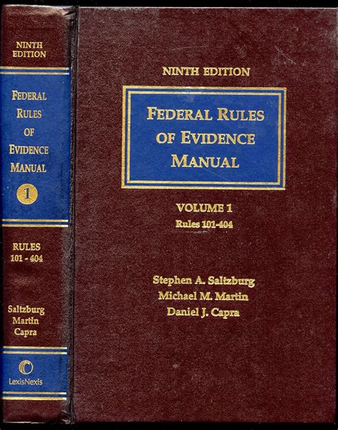 Federal rules of evidence manual rules 609 706 by stephen a saltzburg. - Salmos e os outros escritos, os.