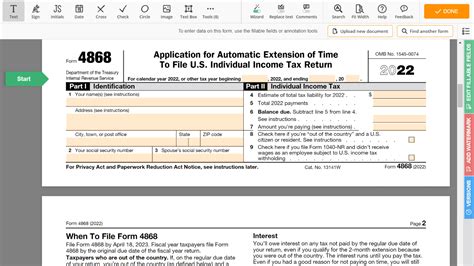 Form 4868. Application for Automatic Extension of Time to File U.S. Individual Income Tax Return Line-by-Line instructions are available. 01/23/2023. Form 4952. Investment Interest Expense Deduction. 01/23/2023. Form 4972. Tax on Lump Sum Distributions. 01/23/2023. Form 5329. Additional Taxes on Qualified Plans (Including IRAs) and Other Tax ... . 