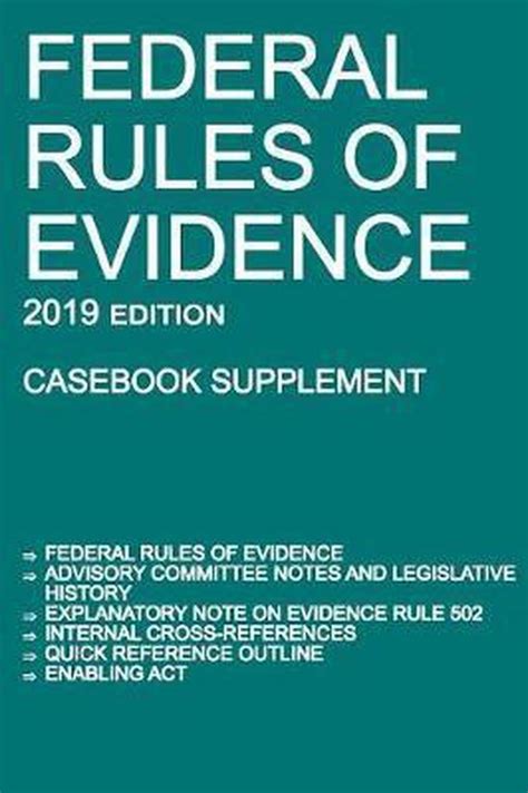 Full Download Federal Rules Of Evidence 2019 Edition With Advisory Committee Notes By Hse Publishing Co