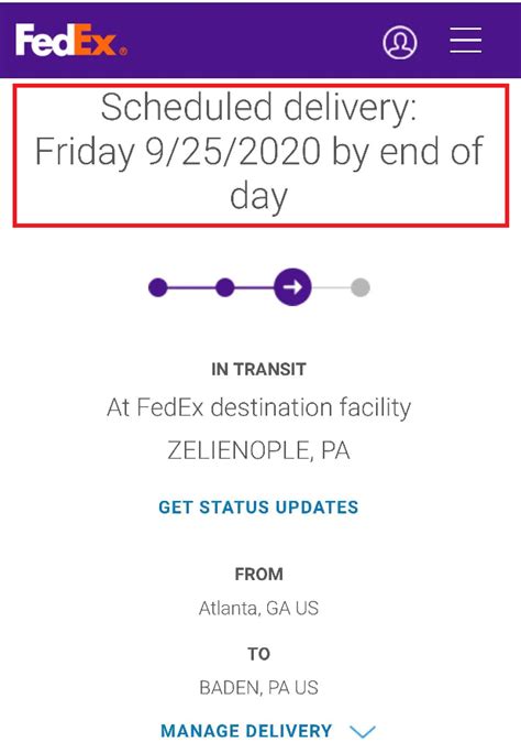 Highly unlikely it'll be tonight. I had a similar situation where my package was "scheduled 4/19 by end of day" when FedEx had only received the item on 4/17 It ended up stuck outside a nearby facility until 4/22 nighttime, when it was finally registered at the facility, and then moved to a different facility.