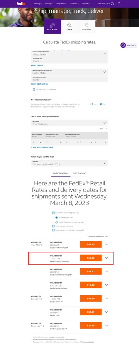 Fedex policy.  From quick overnight delivery to budget-friendly interna...