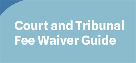 Fee waiver guide – Federal Circuit Court – LawRight