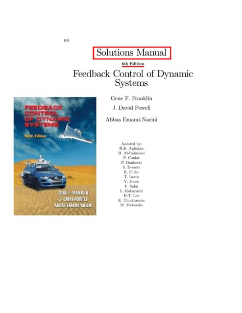 Feedback control systems solution manual 1. - Manuale carburatore weber 34 dat 1.