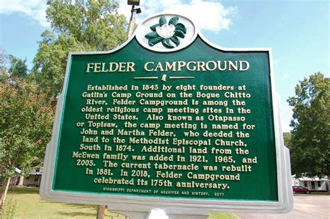 Felder Campground Historical Marker