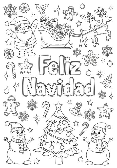 Feliz Navidad Coloring Shee