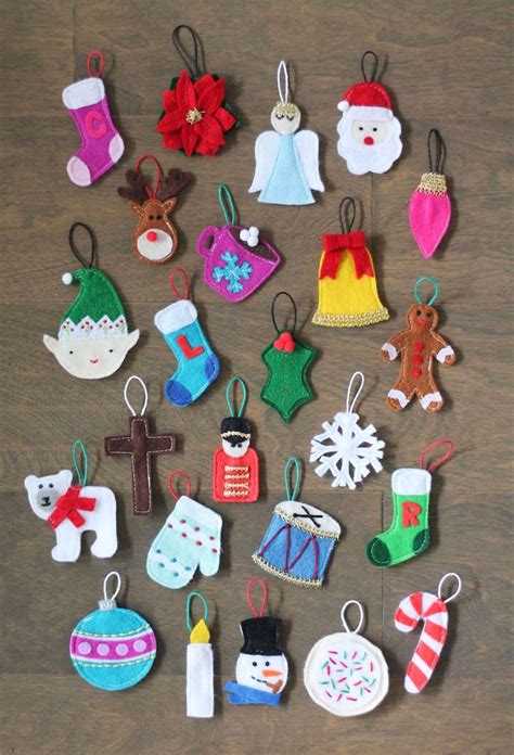 Felt Ornaments For Advent Calendar