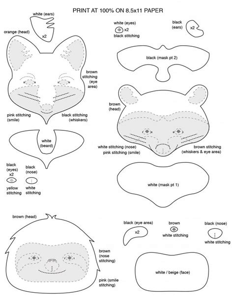 Felt Patterns Animals Free Patterns