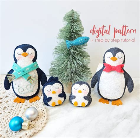 Felt Penguin Pattern Felt Penguin Felt Crafts Patterns Penguin Pattern