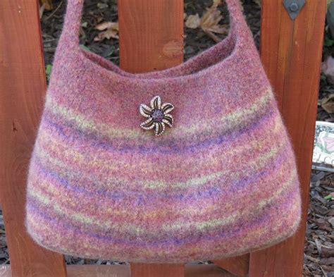 Felted Purse Pattern Knit Bag Pattern by DeborahOLearyPattern