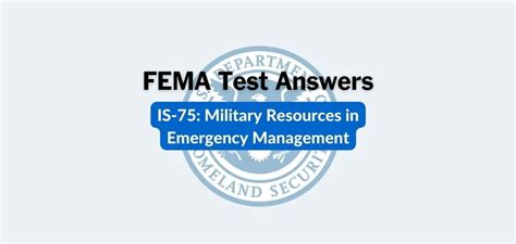 Fema Is 75 Test Answers