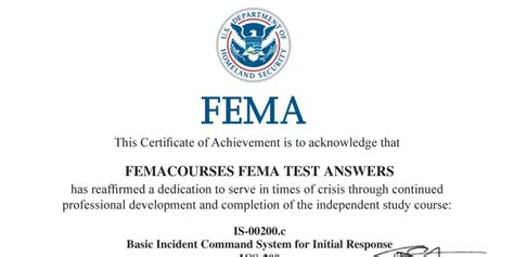 Fema course 200 answers. As Earth Day 2024 ushers in a renewed commitment to our planet, EMI is thrilled to announce the launch of our IS-1400: Foundations of Climate Science , the first course in the new Climate Adaptation and Hazard Mitigation Certificate Program offered by the Emergency Management Institute. We will be performing scheduled maintenance … 