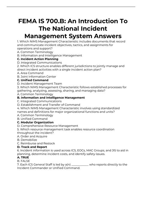 A standardized management tool for meeting the demands of small or large emergency or nonemergency situations. The first duty of ICS leadership is the safety of all ersonnell involved in an incident or a planned event. TRUE. An Emergency Operations Plan (EOP) from the affected jurisdiction is considered an ICS tool.. 