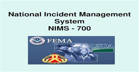 Fema nims 700. Study with Quizlet and memorize flashcards containing terms like Which NIMS Management Characteristic includes documents that record and communicate incident objectives, tactics, and assignments for operations and support?, Which ICS structure enables different jurisdictions to jointly manage and direct incident activities with a single incident action plan?, Which NIMS Management ... 