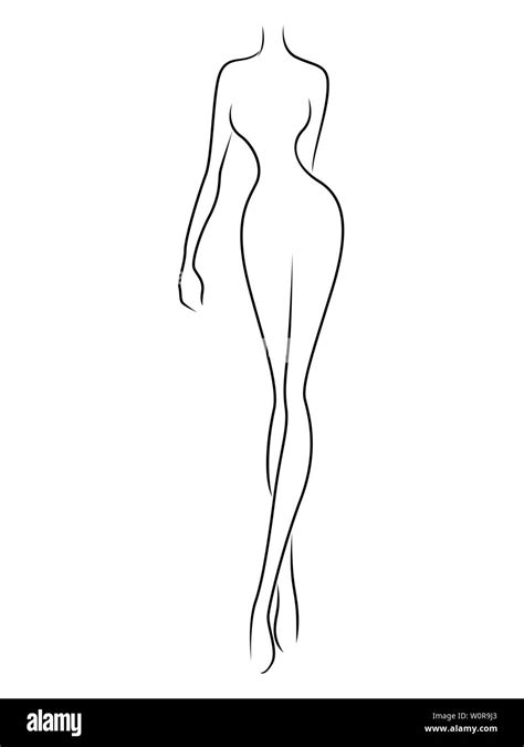 Female Body Drawing Outline