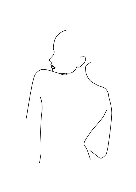 Female Body Line Drawing