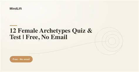 Female archetype quiz free no email. .  ...