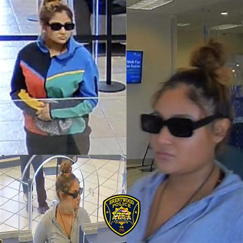 Female bank robber sought by Brentwood, Antioch police