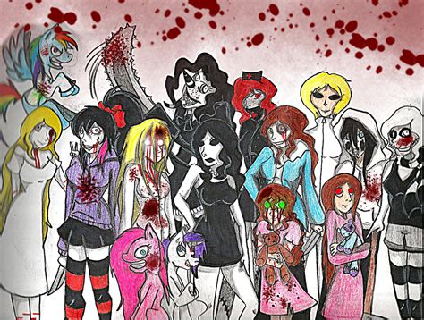 Female creepypasta characters. These are beings that eat their own kind or human beings. 