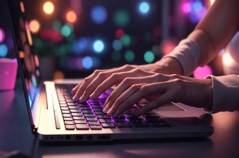 Female hand typing on keyboard of laptop - Photos by Canva