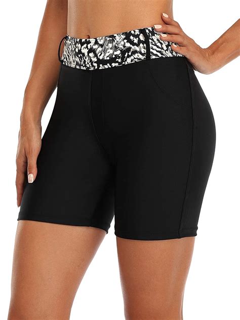 Female swim shorts. Women's 5" Quick Dry High Waisted Swim Board Shorts UPF 50+ Swimsuit Bottom Trunks with Liner. 4,663. 100+ bought in past month. $3199. List: $39.99. Join Prime to buy this item at $27.19. FREE delivery Thu, Mar 21 on $35 of items shipped by Amazon. Or fastest delivery Wed, Mar 20. +28 colors/patterns. 