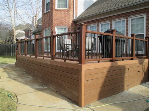 Fence and deck. The spacing is typically 3 ½” but can be shrunk to as low as 1 ½” for additional privacy. It's called a good neighbour fence because both sides look identical, ... 
