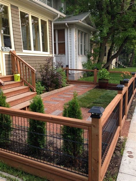 Fence for front yard. The vinyl picket fence is popular for front yards. It's traditional, yet modern, since you'll be using vinyl instead of wood. It can stand the test of time and ... 