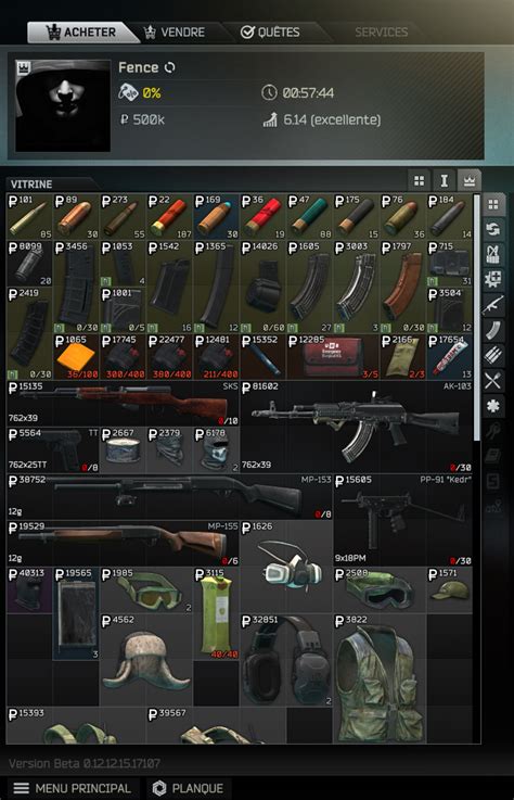 Fence rep tarkov. Reduce your scavtimer and scav box timer even more. And at 6 you get access to a shop where fence is selling not insured items. (But thats more for players who struggle with there pmc i think) Low scav and scav box timer, the shop sucks. The most I’ve gotten is a 20 stack of bp for like 300 rubles a piece and sometimes he has grenades for 4k ... 