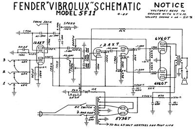 Fender - Schematics - Vibrolux 5f11 - Schematic