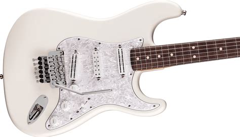 Fender 80th anniversary stratocaster.  Combining the best features of Dave’...