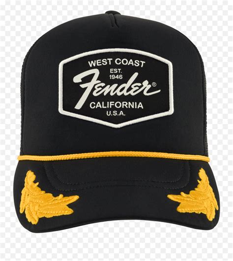 Fender Black Otto Trucker Hat West Coast Patch & Scrambled …