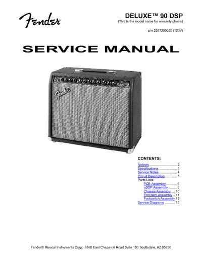 Fender deluxe 90 dsp service manual. - Where we stand class matters by bell hooks l summary study guide.