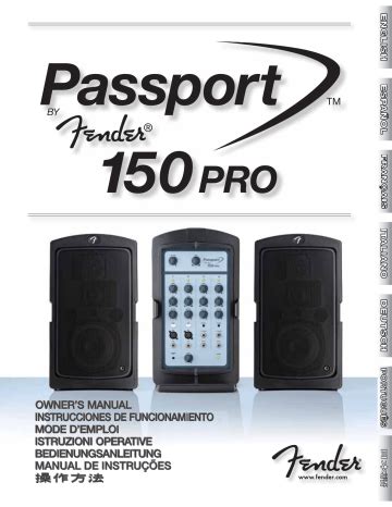 Fender passport 150 pro owners manual. - Temas de historia y política argentina.