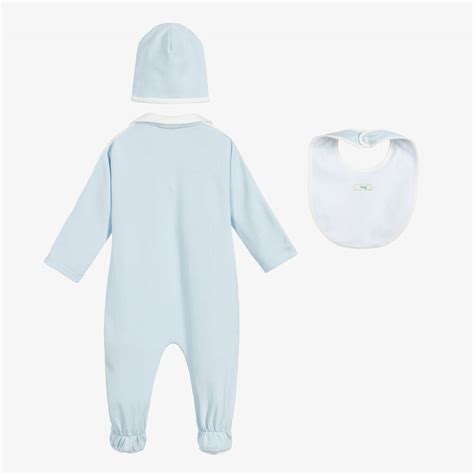 Fendi - Blue 3 Piece Babygrow Set Childrensalon