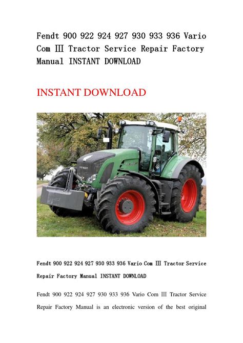 Fendt 900 922 924 927 930 933 936 vario com 8546 traktor werkstatt service reparaturanleitung. - Analisi strutturale kassimali manuale della soluzione.