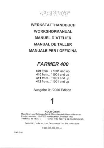 Fendt farmer 400 409 410 411 412 workshop service manual. - Study guide for accounting civil service exam.