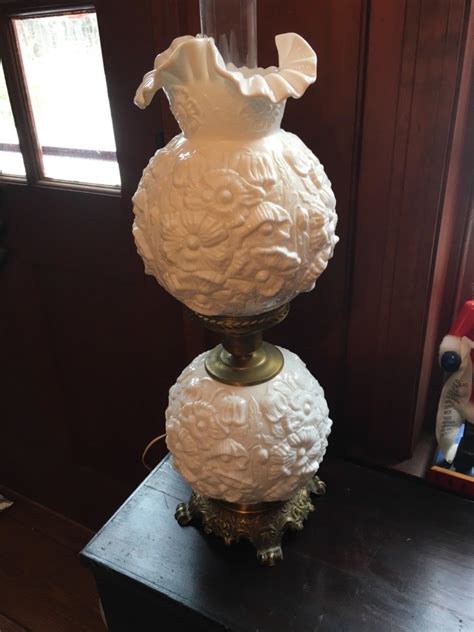 Jun 19, 2015 - Rare Fenton Embossed Ruby Iris Double Ball Parlor Lamp - L.G. Wright. ... OIL LAMP Gone With The Wind Pedestal Ornate Bradley & Hubbard c. 1880 B&H RARE. . 