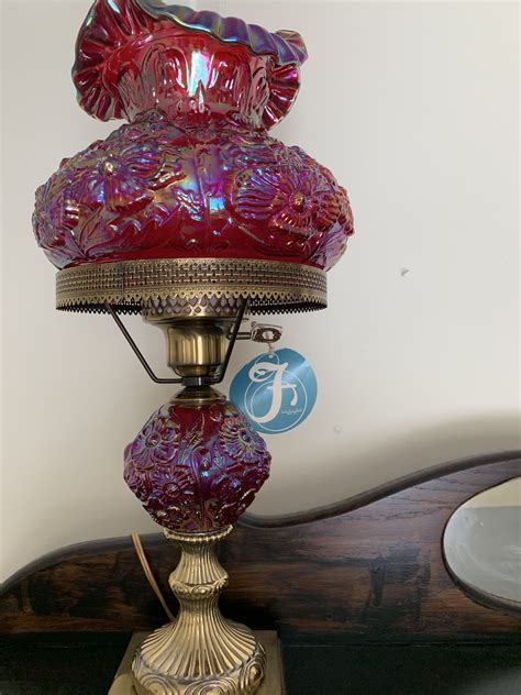 Fenton Glass Table Lamp Rose Garden Matte White Hand Painted Brass Base-Home Lighting (974) $ 290.00. FREE shipping Add to Favorites ... Vintage Fenton Gone with the Wind Amber Poppy Embossed Glass Hurricane 3 Way Electric Lamp (62) $ 459.99. Add to Favorites ....
