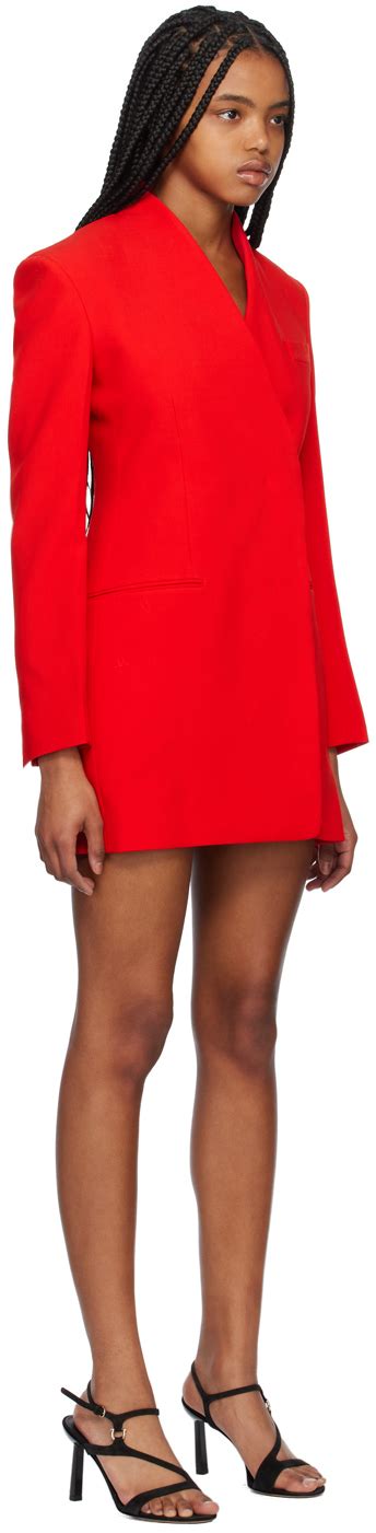 Ferragamo: Red Contemporary Minidress SSENSE