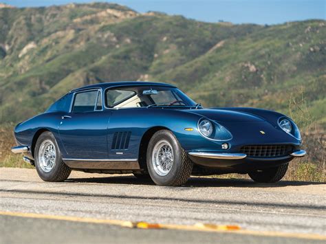 1966 Ferrari 275 GTB 08603 – sold for $2,750,000 One of approximately 58 long-nose, torque-tube, triple-carburetor, steel-bodied examples. Finished in its correct Rosso Rubino over Nero. Offered from long-term ownership. …. 