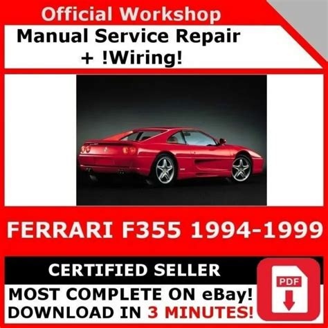 Ferrari 355 factory service repair manual 1994 1999. - Manuale di servizio di fabbrica infiniti.