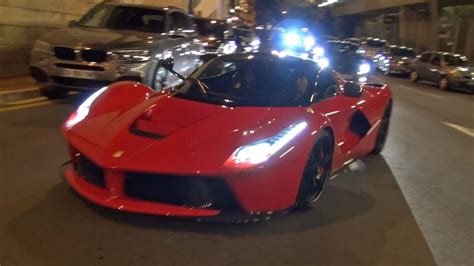 Ferrari LaFerrari cruising at night in Monaco!