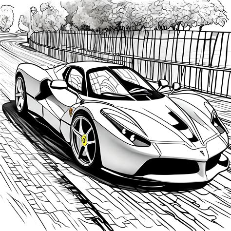 Ferrari Laferrari Coloring Page Free Printable Coloring Pages