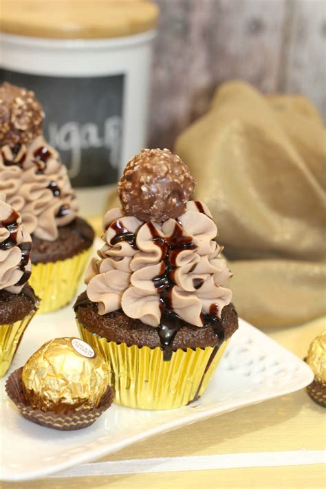 Ferrero Rocher Chocolate Cupcake Recipe – Serendipity and Spice