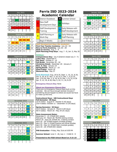 Ferris Isd Calendar