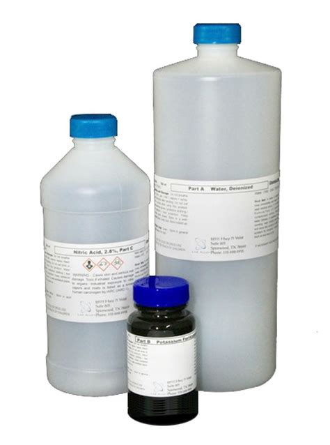 Ferroxyl Test Solution Kit w/Nitric Acid, 1 Liter - Science Lab Supplies