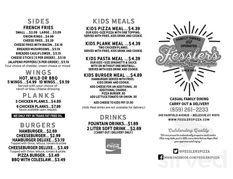 KID'S MENU. GET IT TO-GO. weekly specials. All You Can Eat Catfish & Fixins on Thursdays for just $18.95 All You Can Eat Chicken & Fixins on Sundays for just $14.95.. 